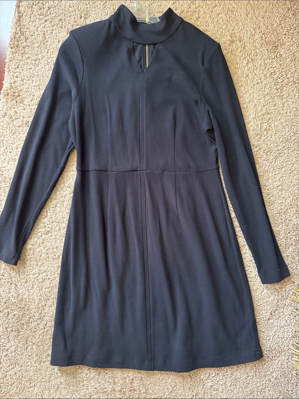 Cabi Black Long Sleeve Harper Dress NWOT